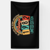 40 jaar oud van Geweldige in 1982 40e verjaardag Spandoek (Verticaal)