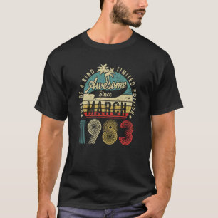 40 jaar oude 40e  retro maart 1988 t-shirt