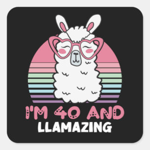 40 jaar oude dag op de dag van de 40e verjaardag L Vierkante Sticker