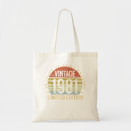 40 jaar oude geschenken  1981 beperkte editie 40t tote bag (Voorkant)