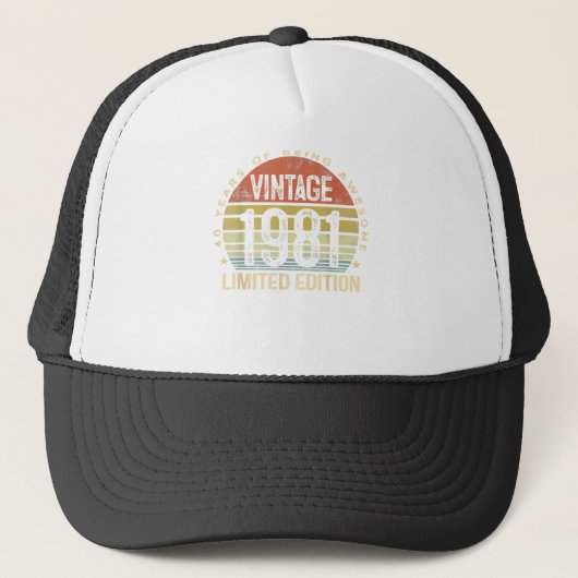 40 jaar oude geschenken  1981 beperkte editie 40t trucker pet (Voorkant)
