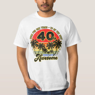 40 jaar oude geschenken Sunset Palm T-shirt