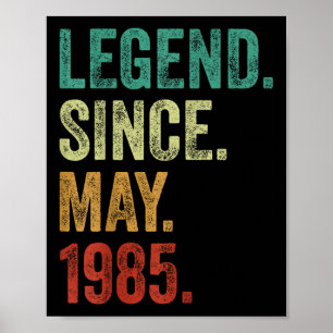 40 jaar oude legende sinds mei 1985 40ste verjaard poster