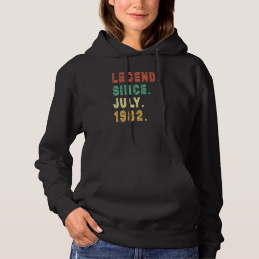 40 jaar oude legering sinds juli 1982 40e verjaard hoodie (Voorkant)