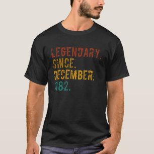 40 jaar oude leggende sinds december 1982 40e gebo t-shirt