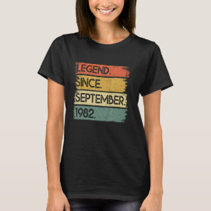 40 jaar oude leggende sinds september 1982 40e geb t-shirt