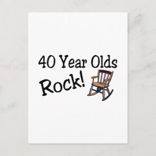 40 jaar oude rots (schommelstoel) briefkaart