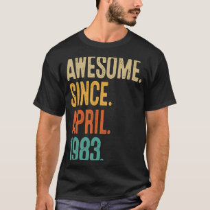 40 jaar oude Vintage april 1983 40e verjaardag 2 T-shirt