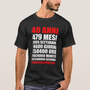 40 jaar perfect gerijpt 40e verjaardag cadeauidee t-shirt