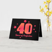 40 jaar Perfectie Custom Birthday Kaart (Gele Bloem)