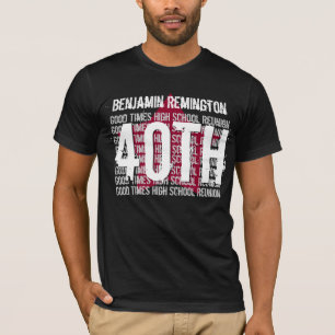 40 jaar Schoolreünie Elk kalenderjaar STAR V18H T-shirt