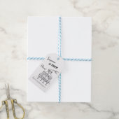 40 jaar Verjaardag Champagne toren funky Cadeaulabel (Met Touw)
