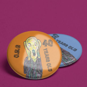 40 jaar verjaardag elke 6 cm ronde badge ronde button 5,7 cm