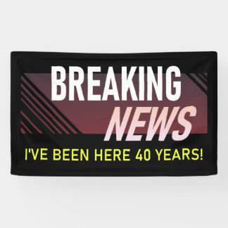 40 Jaar Werken Jubileum 40e Werknemer Spandoek
