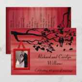40-jarig huwelijksjubileum vieren kaart (Voorkant / Achterkant)