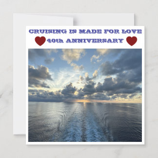 40-jarig jubileum cruise deurmagnet magnetische uitnodiging