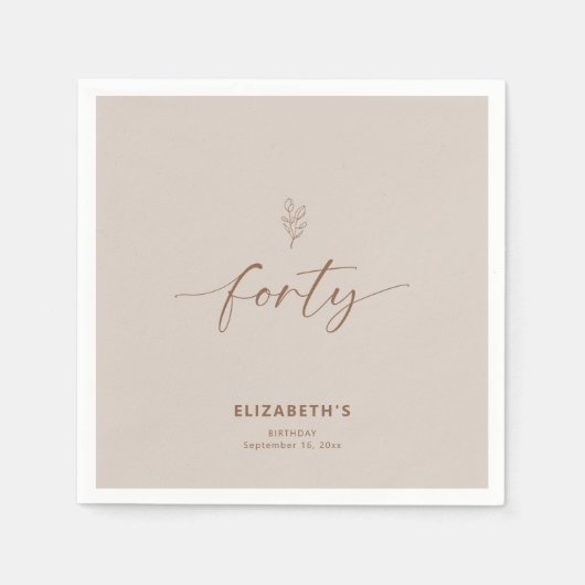 40-jarig jubileum Elegant Minimal Servet (Voorkant)