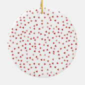 40-jarig jubileum Ruby Hearts Keramisch Ornament (Achterkant)