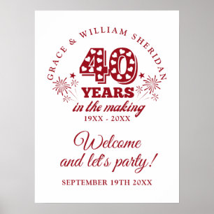 40-jarig jubileum welkomstbord In The Making Poster