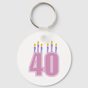 40 kaarsen (roze / Paars) Sleutelhanger