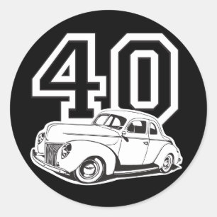 40 Klassiek Ronde Sticker