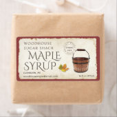 40 Labels Maple Syrup Sap Bucket Leaf Postmark (Insitu)