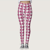 40 leggings 40e verjaardag schattige roze rozen (Voorkant)