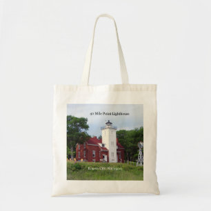 40 Mile Point Lighthouse canvas tas