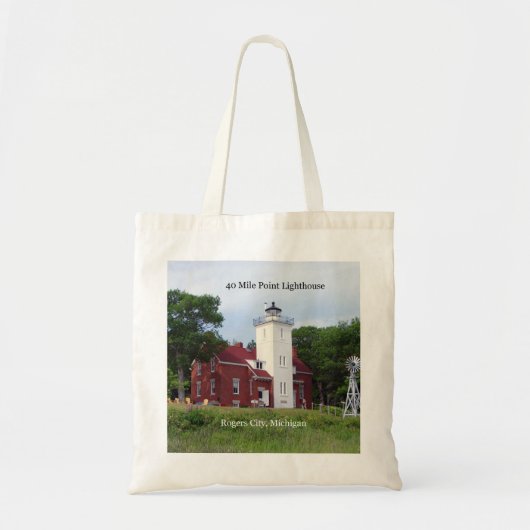 40 Mile Point Lighthouse canvas tas (Voorkant)
