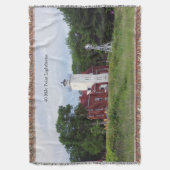 40 Mile Point Lighthouse couverture tissée (devant Vertical)