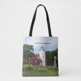 40 Mile Point Lighthouse over de hele canvas tas