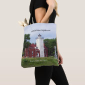 40 Mile Point Lighthouse over de hele canvas tas (Dichtbij)