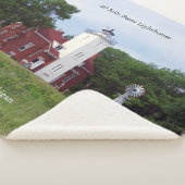 40 Mile Point Lighthouse sherpa blanket Deken (3/4)