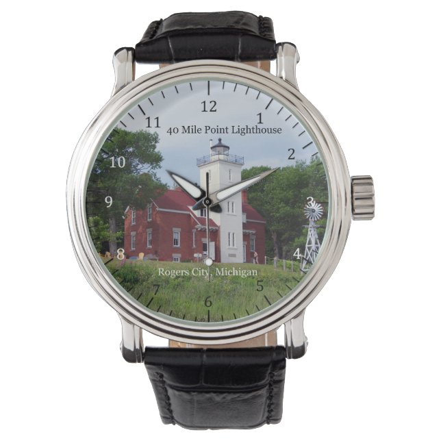 40 Mile Point Lighthouse watch Horloge (Voorkant)