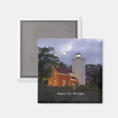 40 Mile point vuurtoren schemer magnet Magneet (Voorkant / Achterkant)