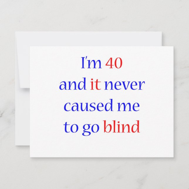 40 Nooit blind geweest (Voorkant)