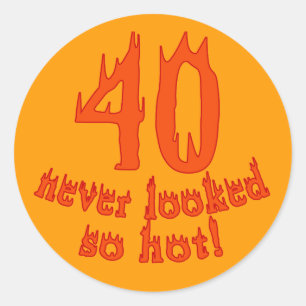 40 Nooit zo warm gezien Ronde Sticker