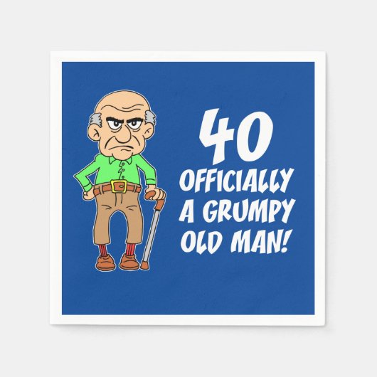 40 Officieel Een Grumpy Old Man servetten (Voorkant)