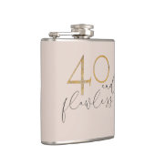 40 & onberispelijke roze en gouden 40e verjaardag heupfles (Rechts)