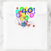 40! Ou N'Importe Quel Âge Ballons Stickers Anniver (Sac)