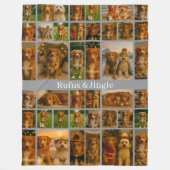 40 Photo Collage Template And Text Personalized Fleece Deken (Voorkant)