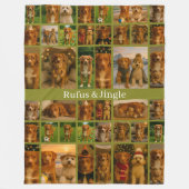 40 Photo Collage Template And Text Personalized Fleece Deken (Voorkant)