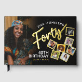 40 photos d'anniversaire 40e livre d'or noir (Recto)