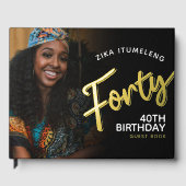 40 photos d'anniversaire 40e livre d'or noir (Recto)