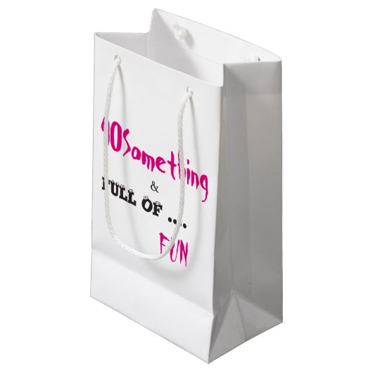 40 Quelque chose Sac cadeau d'anniversaire (Devant Angle)