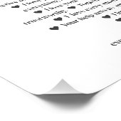 40 Raisons Nous Vous Aimons Poster D'Art Cadeau (Coin)