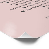 40 Raisons Nous Vous Aimons Poster D'Art Cadeau (Coin)