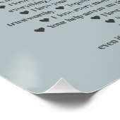 40 Raisons Nous Vous Aimons Poster D'Art Cadeau (Coin)