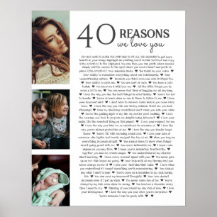 40 raisons pour lesquelles nous vous aimons poster
