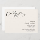 40 reizen rond de Moderne Zondag Partij Kaart (Voorkant / Achterkant)